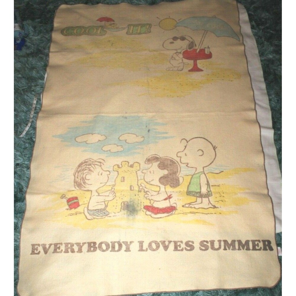 34x44" Chatham PEANUTS Blanket Everybody Loves Summer JOE COOL Snoopy Charlie